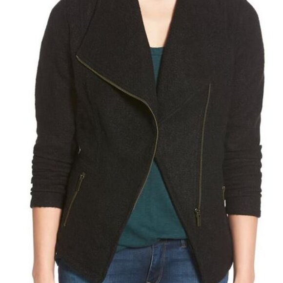 EUC Halogen Knit Moto Jacket, S, Asymmetrical black - Picture 10 of 11